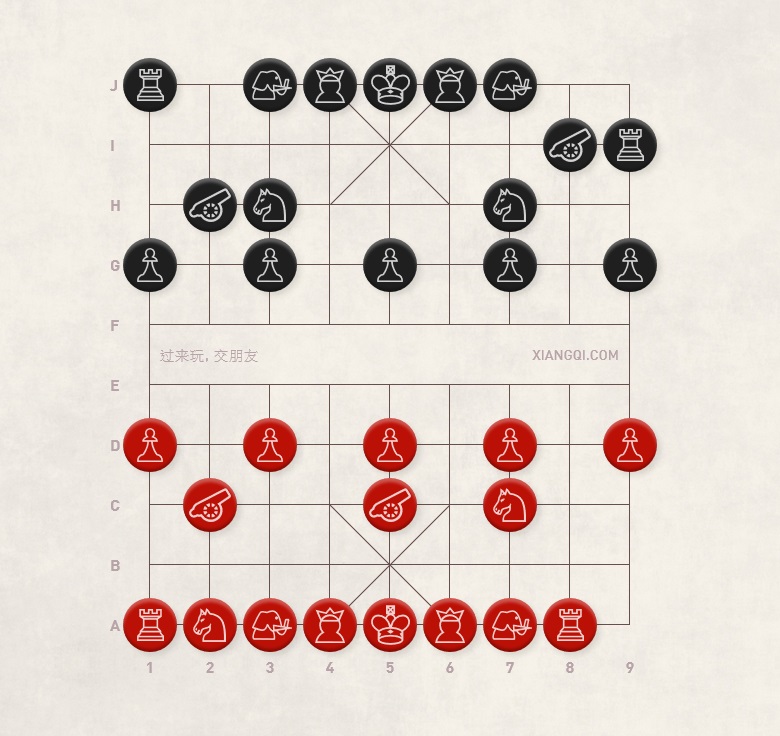 Xiangqi (Chinese Chess) Central Cannon vs. Turtle Back Cannons