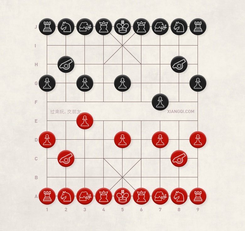Xiangqi (Chinese Chess) Pawn vs Pawn