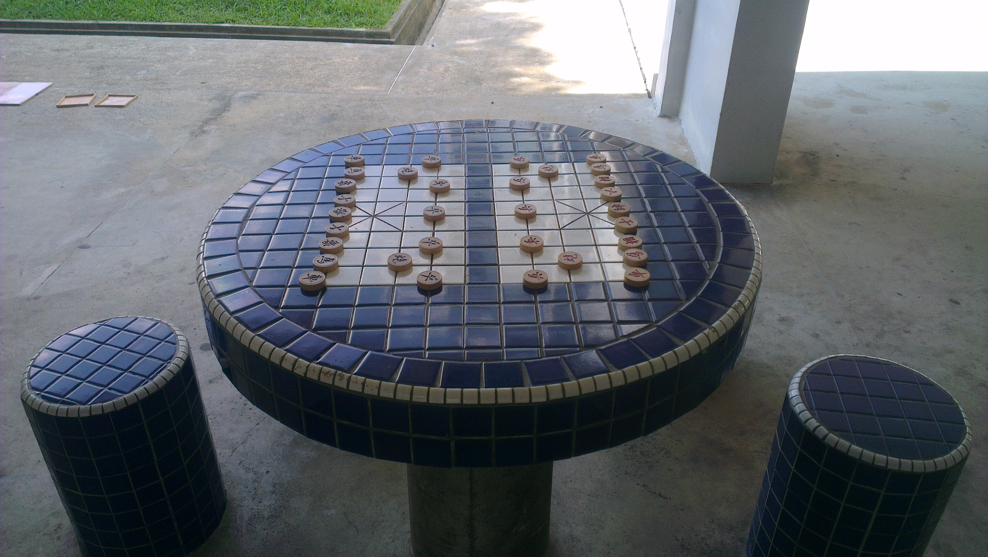 Xiangqi Board from the void deck of a HDB flat in Singapore