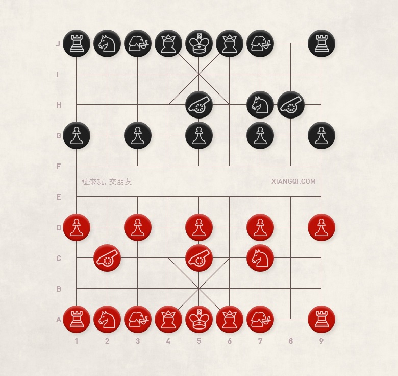 Xiangqi (Chinese Chess) Opposite Direction Cannons: Minor Variation 