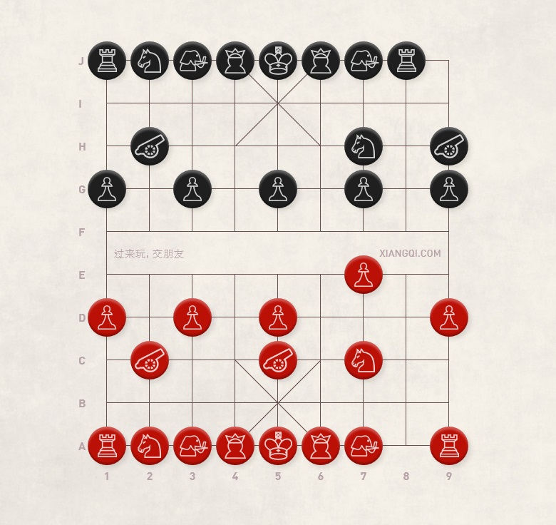 Xiangqi (Chinese Chess) Central Cannon vs. Left 3 Step Tiger