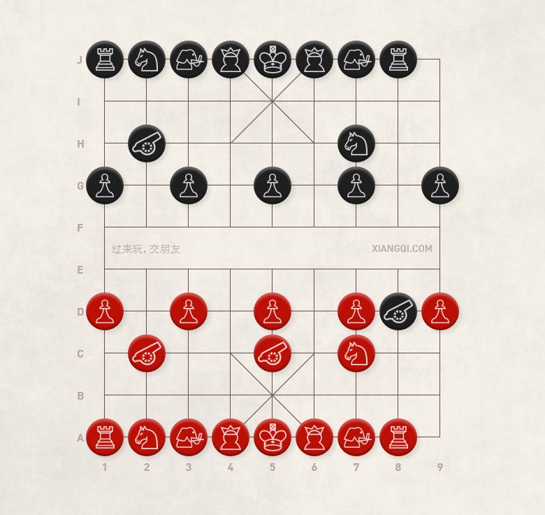 Xiangqi (Chinese Chess) Central Cannon vs. Left Cannon Blockade