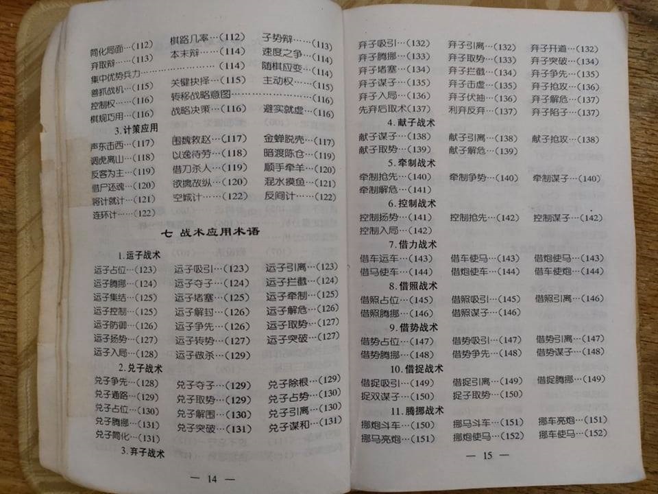 Classification of tactics 战术 from Wang Guilong's book 01