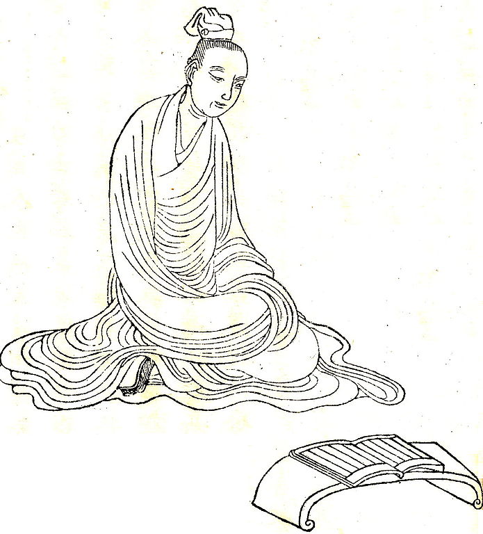 Picture of Zhang Liang which was carried on the book which is called "Wan hsiao tang-Chu chuang -Hua chuan（晩笑堂竹荘畫傳） " which was published in 1921（民国十年）